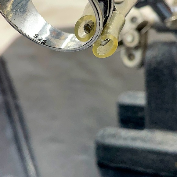 Vtg Sterling Silver Ring With Polished Oval Picture Jasper Stone. - Picture 9 of 10